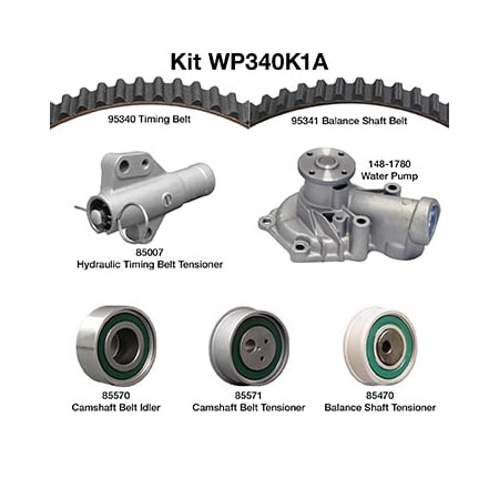 Dayco 07-12 Mitsubishi Water Pump Kit, Wp340K1A WP340K1A